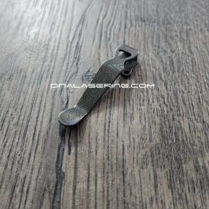 Benchmade - Topographic Map 2.0 - Engraved Titanium - Deep Carry Pocket Knife Clip - Blacksmith Satin or Sandwash Finish MADE in USA