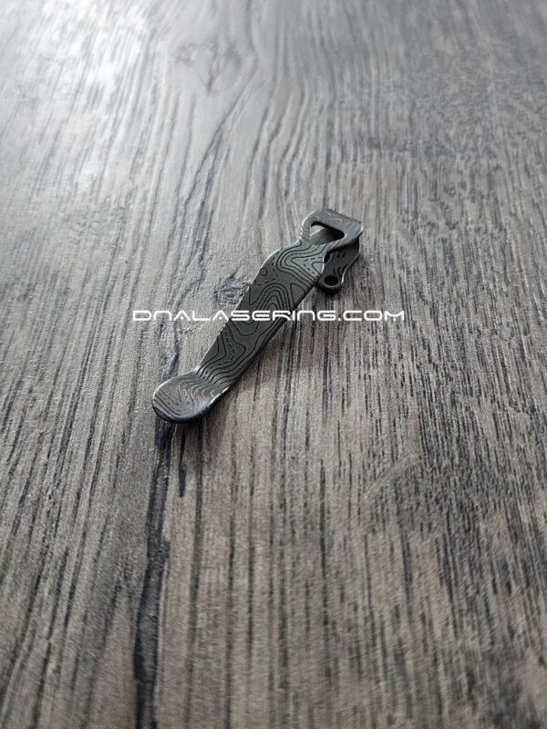 Benchmade - Topographic Map 2.0 - Engraved Titanium - Deep Carry Pocket Knife Clip - Blacksmith Satin or Sandwash Finish MADE in USA