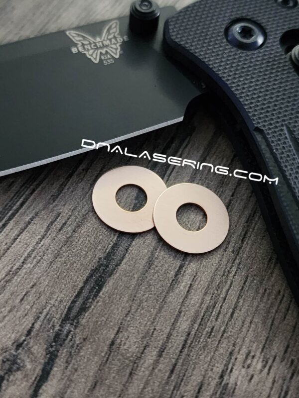 Benchmade Bugout / Mini Bugout / Bailout - Phosphor Bronze Oversized Replacement Washers Made in the USA