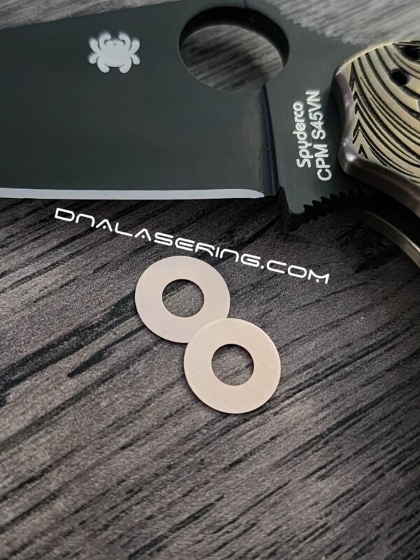 Spyderco PM2 / PM3 / PM3 light weight / Yojimbo / Shaman / Manix 2 - Phosphor Bronze Replacement Washers - Made in the USA
