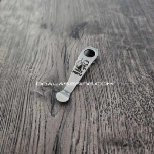il_fullxfull.5109333558_9yil-1.jpg LynchNW Spyderco - I Hate People - Laser Engraved Titanium - Deep Carry Pocket knife Clip - Blacksmith, Satin or Sandwashed Finish