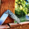 Paisley Leaf - Benchmade Bugout - Engraved Titanium Scales - Flytanium Gear *Scales / Knife handles ONLY*