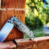 Paisley Leaf - Benchmade Bugout - Engraved Titanium Scales - Flytanium Gear *Scales / Knife handles ONLY*