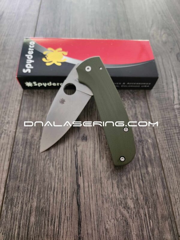 il_fullxfull.5123782140_i3yj.jpg Spyderco Shaman - Lotus Scales - G-10 OD Green - Flytanium Gear *Optional Knife Install & Topographic Laser Engraving*