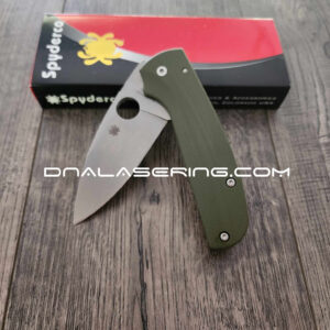 Spyderco Shaman - Lotus Scales - G-10 OD Green - Flytanium Gear *Optional Knife Install & Topographic Laser Engraving*