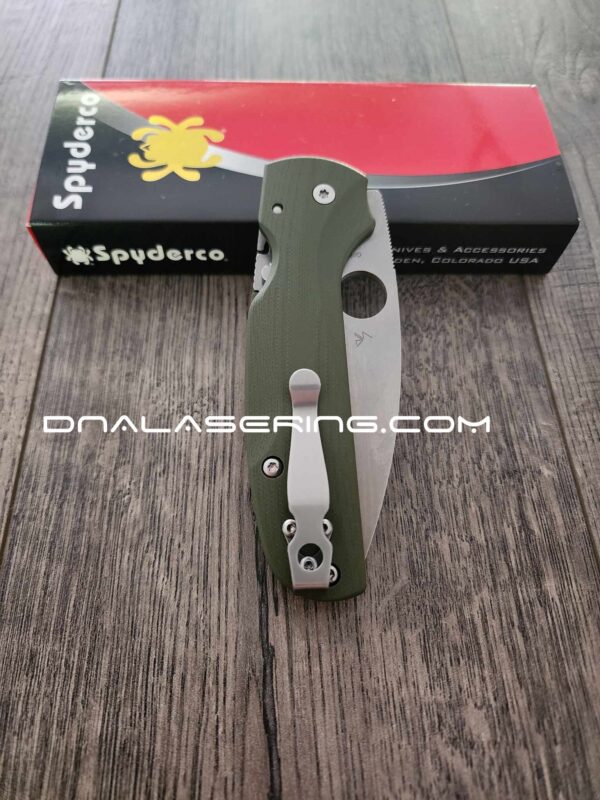 Spyderco Shaman - Lotus Scales - G-10 OD Green - Flytanium Gear *Optional Knife Install & Topographic Laser Engraving*