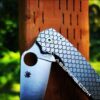 il_fullxfull.5126185354_9x08-1.jpg Dragon Scale - Fish Scale - Spyderco PM2 TI - Fiber Laser Deep Engraved - Titanium Knife Scales - EDC Gear - Knife & Hardware Optional