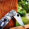 Fearless Tarantula Inside Skull - Spyderco PM2 - Engraved PM2 Titanium Knife Scales - Paramilitary 2 EDC - Knife & Hardware Optional