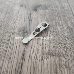 il_fullxfull.5157320137_2tki-1.jpg LynchNW Spyderco - Fuck Off - Laser Engraved Titanium - Deep Carry Pocket knife Clip - Blacksmith, Satin or Sandwashed Finish