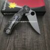 Paisley Leaf - Spyderco PM2 - Engraved PM2 Titanium Knife Scales - Paramilitary 2 EDC - Knife & Hardware Optional Flytanium Gear