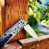 Paisley Leaf - Benchmade Bugout - Engraved Titanium Scales - Flytanium Gear *Scales / Knife handles ONLY*