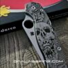 Fearless Tarantula Inside Skull - Spyderco PM2 - Engraved PM2 Titanium Knife Scales - Paramilitary 2 EDC - Knife & Hardware Optional