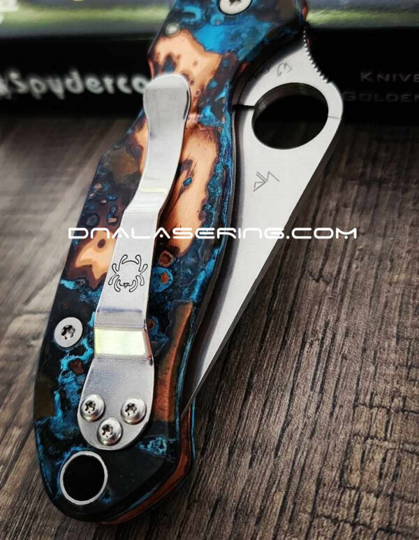 Shipwreck Patina - PM3  - Copper Scales for Spyderco Paramilitary 3 - Flytanium Gear - Knife Install Optional