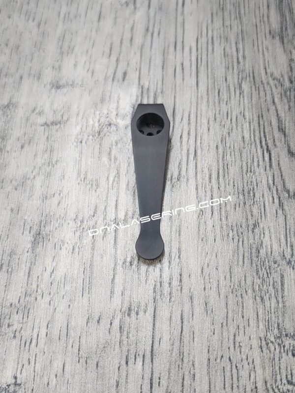 Spyderco - Kraken -  Laser Engraved Titanium - Deep Carry Pocket Knife Clip - Blacksmith, Satin or Sandwashed Finish MADE in the USA