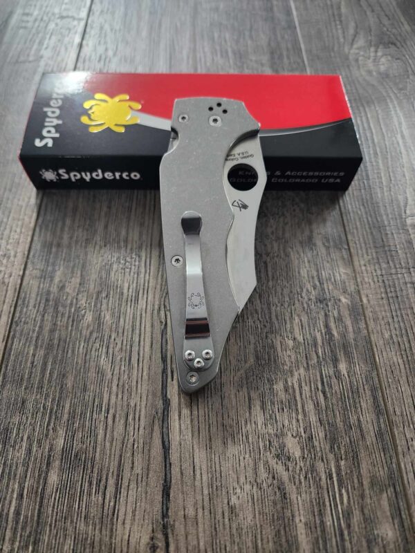 Spyderco YoJumbo - Titanium Knife Scales - Stonewash finish - EDC Gear- Scales only! Knife NOT included