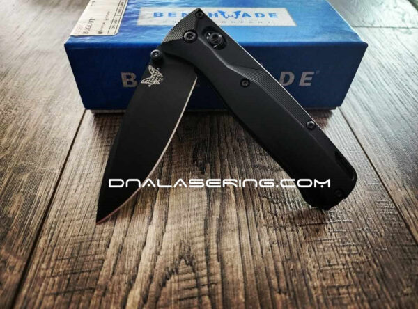 Bugout Crossfade - Titanium Black Scales for Benchmade Bugout - Stonewash - Flytanium Gear - Scales/Handles ONLY