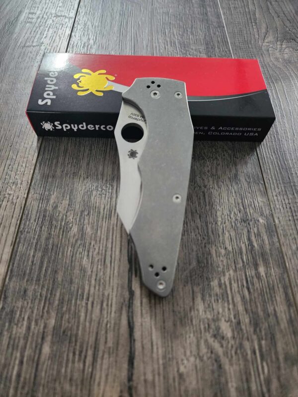 Spyderco YoJumbo - Titanium Knife Scales - Stonewash finish - EDC Gear- Scales only! Knife NOT included