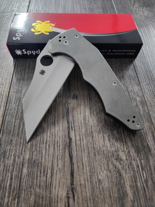 Spyderco YoJumbo - Titanium Knife Scales - Stonewash finish - EDC Gear- Scales only! Knife NOT included