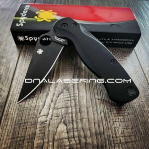 Titanium Black - Spyderco Paramilitary 2 Lotus Scales - PM2 Scales - Flytanium Gear
