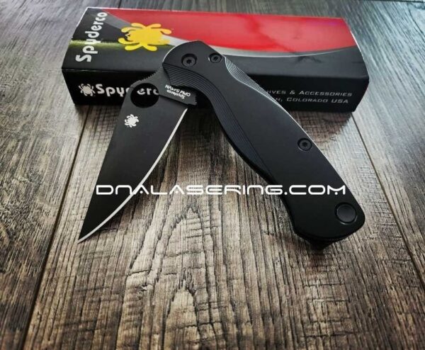 Titanium Black - Spyderco Paramilitary 2 Lotus Scales - PM2 Scales - Flytanium Gear