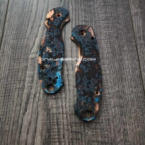 Shipwreck Patina - PM3 Lotus - Copper Scales for Spyderco Paramilitary 3 - Flytanium Gear - Knife Install Optional