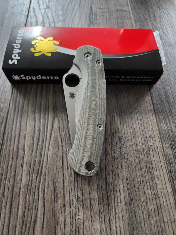 PM2 Lotus Scales - Green Linen Micarta for Spyderco Paramilitary 2 Knife - Flytanium Gear