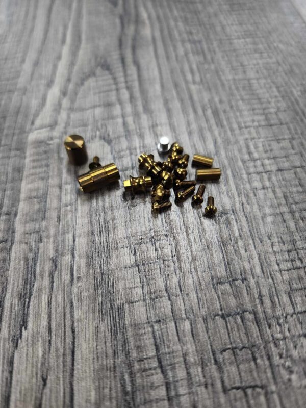 Smock Replacement Hardware Screw Set for Spyderco Smock Knife - Titanium - Bronze Anodized - Knife NOT included