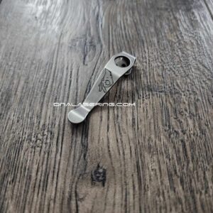 LynchNW Spyderco - Circle Game - Got 'em - Laser Engraved Titanium - Deep Carry Pocket knife Clip - Blacksmith, Satin or Sandwashed Finish