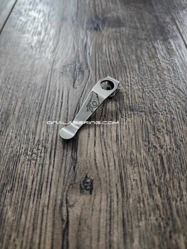 LynchNW Spyderco - Circle Game - Got 'em - Laser Engraved Titanium - Deep Carry Pocket knife Clip - Blacksmith, Satin or Sandwashed Finish