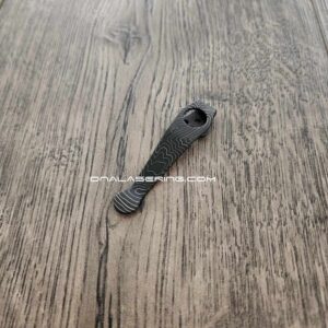 il_fullxfull.5375733653_ish9-1.jpg Spyderco - Topographic - Laser Engraved Titanium - Deep Carry Pocket Knife Clip - Blacksmith, Satin or Sandwashed Finish - Made In USA