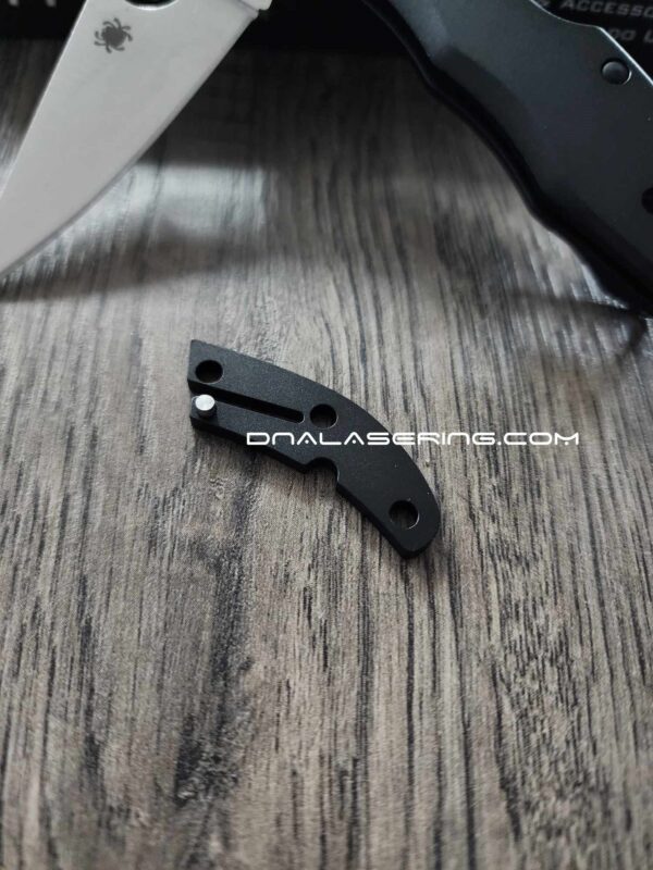 Titanium Black Backspacer for Spyderco Delica - Flytanium Gear