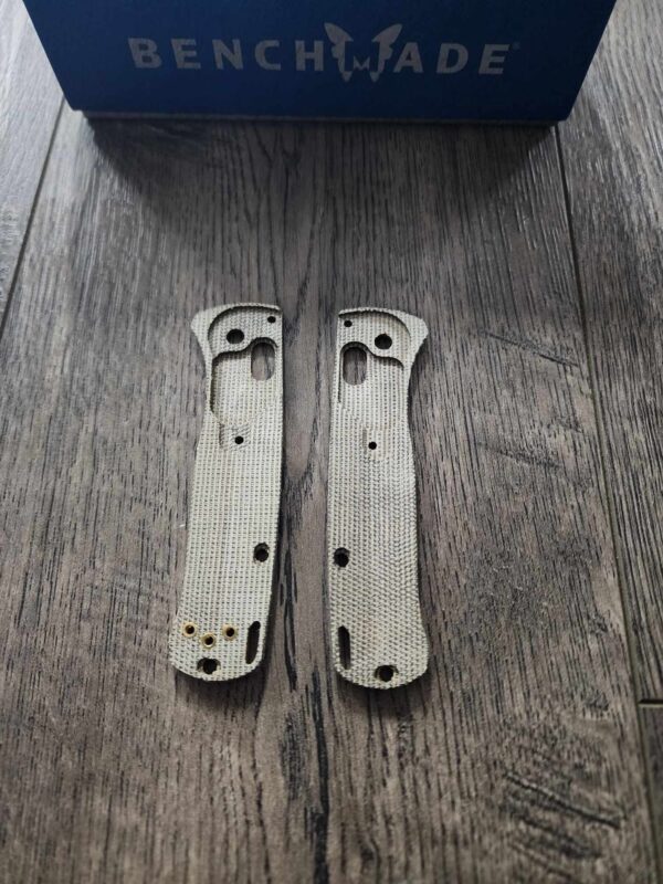 MINI Bugout Crossfade - Micarta Scales - Green Canvas - Flytanium Gear