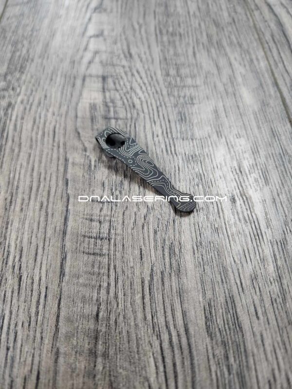 Spyderco - Topographic Map 2.0 - Laser Engraved Titanium - Deep Carry Pocket Knife Clip - Blacksmith, Satin or Sandwashed Finish MADE In USA