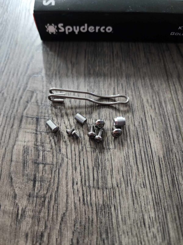 Titanium Replacement Hardware Screw Set for Spyderco Para 3 Lightweight
