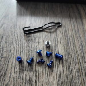 Titanium Replacement Hardware Screw Set for Spyderco Para 3 Lightweight Anodized Blue