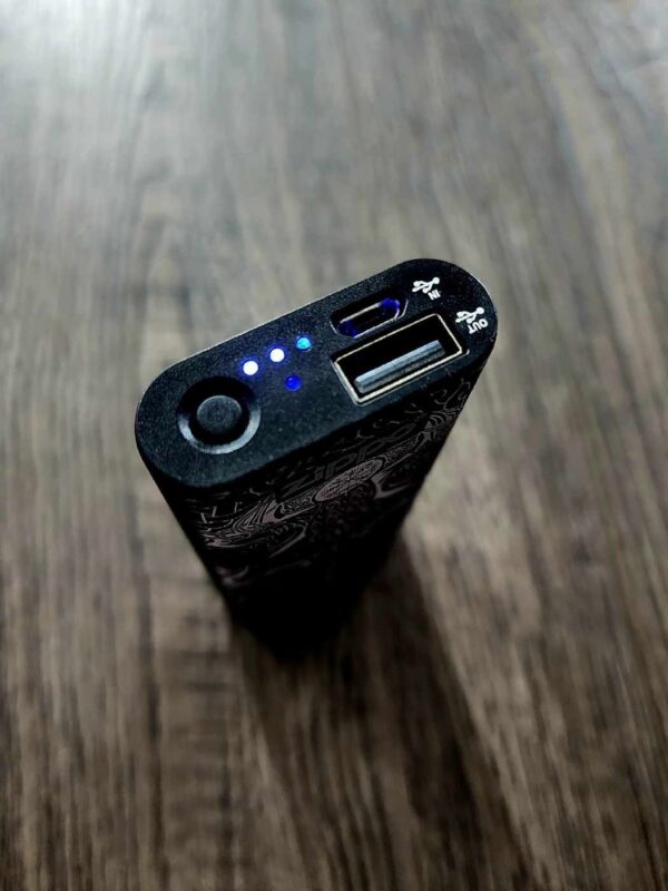 Rechargable Hand Warmer and power bank with Viking / Odin laser engraving