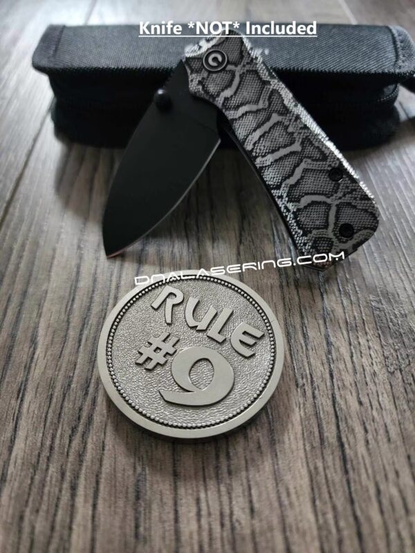 Snakeskin - Reptile Pattern - Civivi BABY Banter - Deep Engraved Titanium Scales - EDC Gear *Scales / handles Only* Coin NOT included