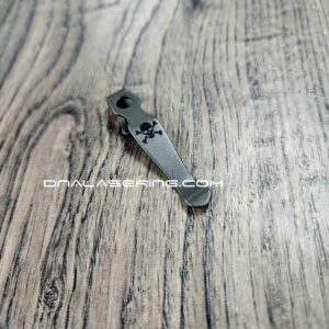 LynchNW Spyderco Shaman - Skull & Crossbones - Laser Engraved Titanium - Deep Carry Pocket Knife Clip - Blacksmith, Satin or Sandwash Finish
