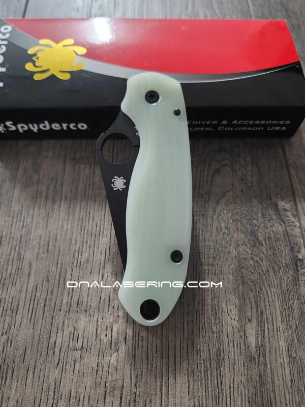 il_fullxfull.5492158759_72lj-1.jpg PM3 Lotus - Natural Jade G10 Scales for Spyderco Paramilitary 3 - Flytanium Gear - Knife Install Optional