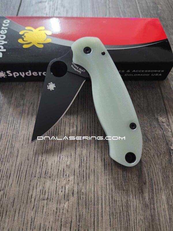 il_fullxfull.5492161031_8hh8-1.jpg PM3 Lotus - Natural Jade G10 Scales for Spyderco Paramilitary 3 - Flytanium Gear - Knife Install Optional