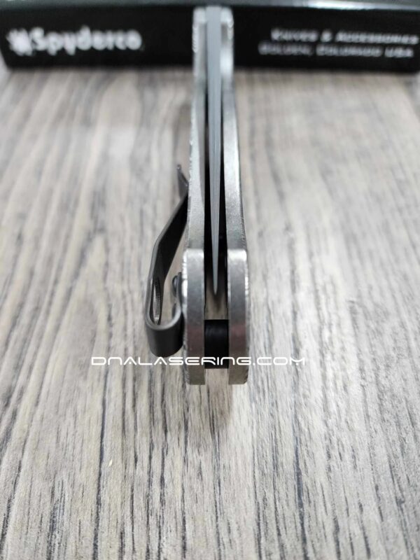 Dama Ladder Pattern - Spyderco PM2 TI - Deep Engraved Titanium PM2 Knife Scales - EDC Gear - Knife & Hardware Optional Flytanium Gear