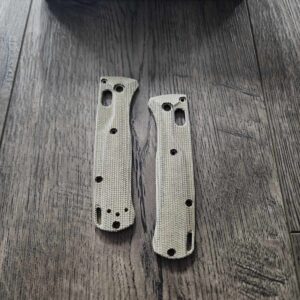 MINI Bugout Crossfade - Micarta Scales - Green Canvas - Flytanium Gear