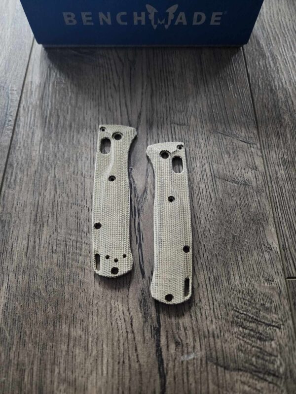 MINI Bugout Crossfade - Micarta Scales - Green Canvas - Flytanium Gear