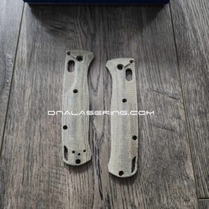 Benchmade Bugout Crossfade - Micarta Scales - Green Canvas - Flytanium Gear