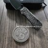 Snakeskin - Reptile Pattern - Civivi BABY Banter - Deep Engraved Titanium Scales - EDC Gear *Scales / handles Only* Coin NOT included