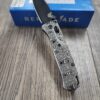 Dama Ladder Pattern - Fiber Laser Engraved - Benchmade Bugout Crossfade 535 - Black DLC Titanium Knife Scales - Flytanium Gear - Scales Only