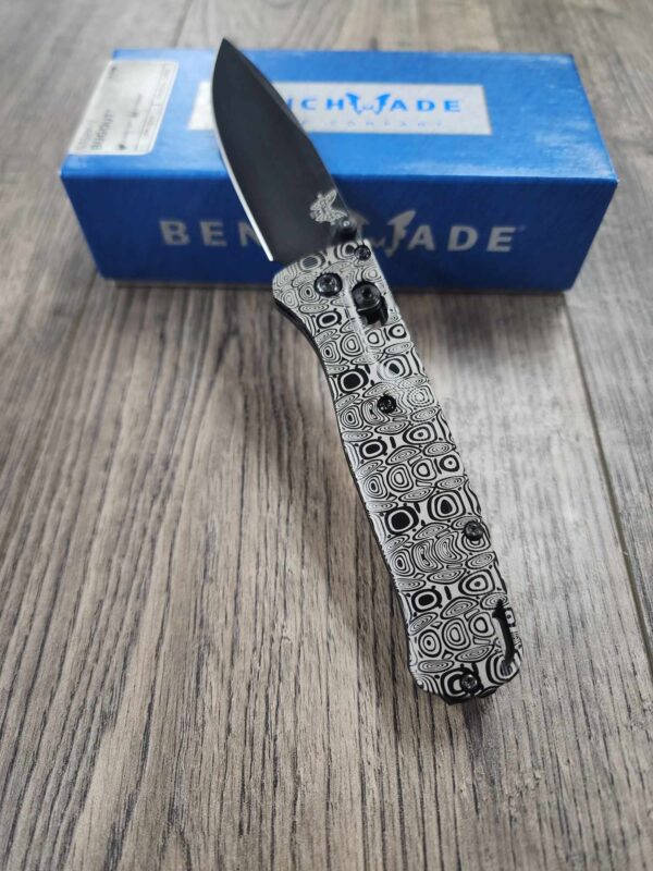 Dama Ladder Pattern - Fiber Laser Engraved - Benchmade Bugout Crossfade 535 - Black DLC Titanium Knife Scales - Flytanium Gear - Scales Only