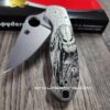 il_fullxfull.5539086057_i43c-1.jpg Predator - Spyderco PM3 TI - Deep Laser Engraved Titanium Knife Scales - Paramilitary 3 - Optional Hardware & Knife Install