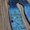 il_fullxfull.5543596217_stt1.jpg Dama Ladder Pattern - Spyderco PM2 - Deep Engraved Titanium PM2 Scales - Anodized Electric Blue - Knife & Hardware Optional - Flytanium Gear