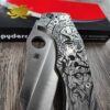Odin - Viking - Spyderco YoJumbo - Deep Laser Engraved - Titanium Scales - EDC Gear *Scales/Handles Only*